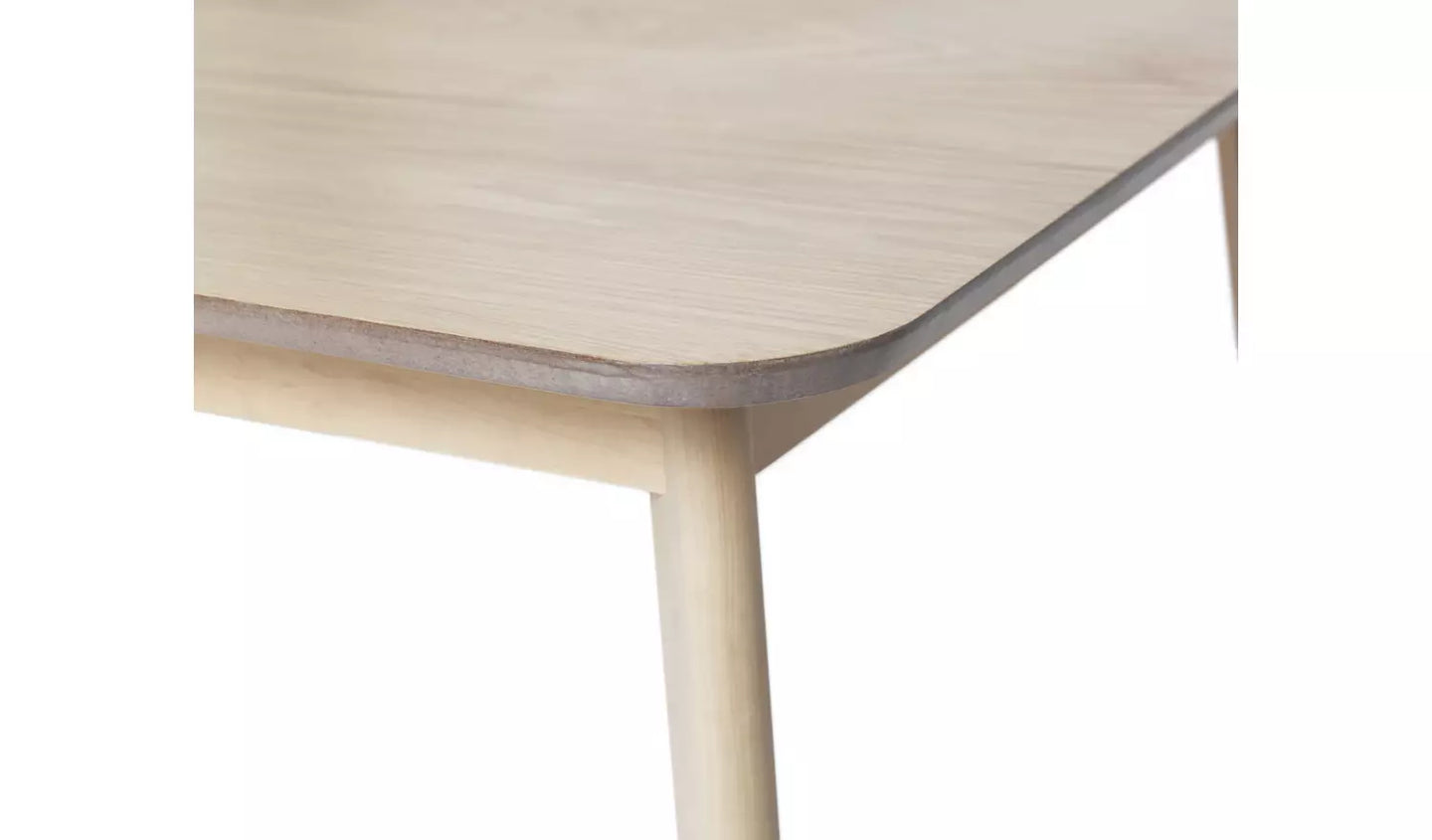 Assembled Habitat Skandi Oak Veneer 6 Seater Dining Table + 4 Chairs